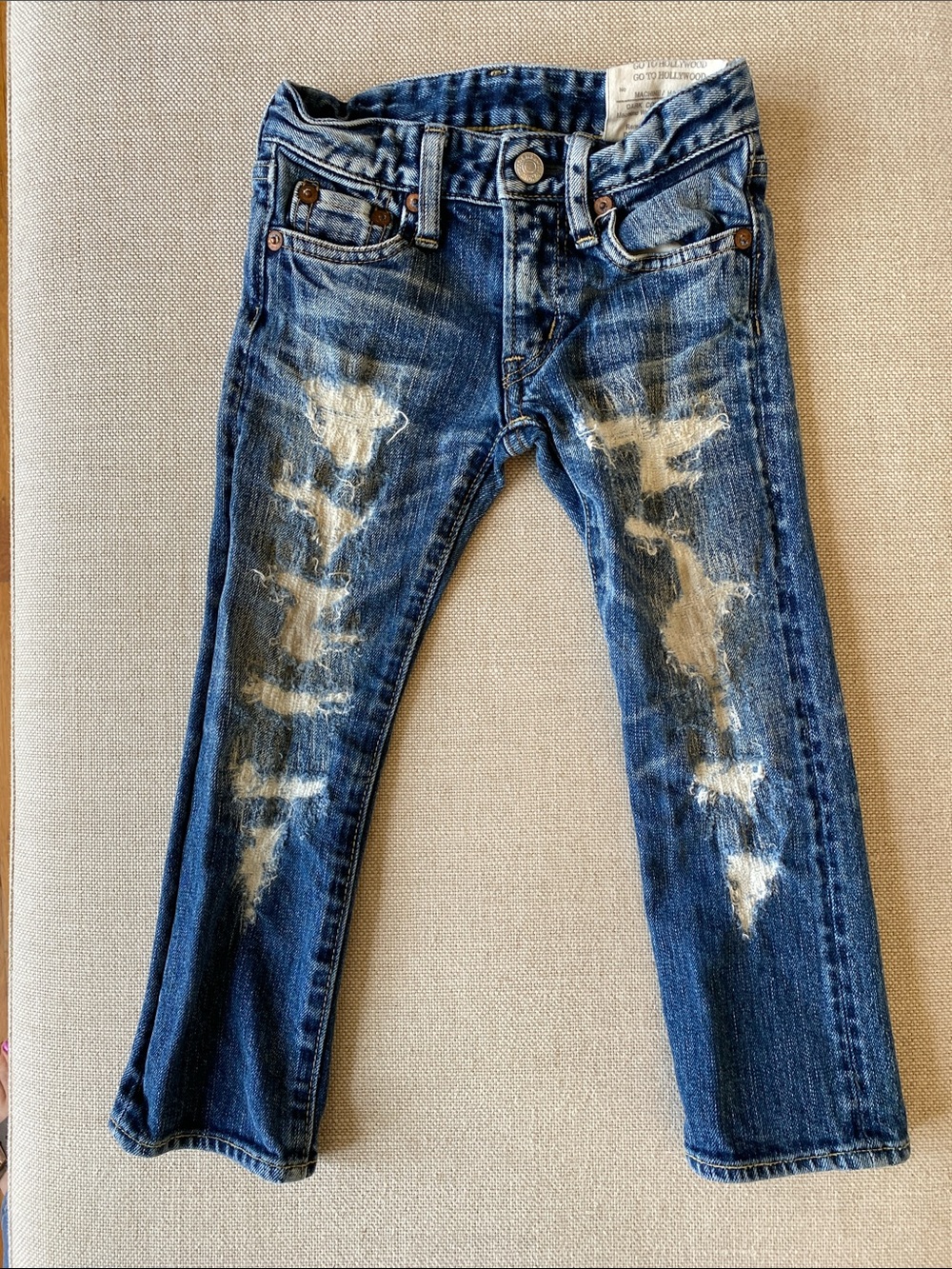 FITH GO TO HOLLYWOOD Kids Distressed Medium Blue Denim Jeans CIRCA 2009